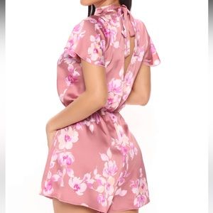Cute Pink Flowery Romper